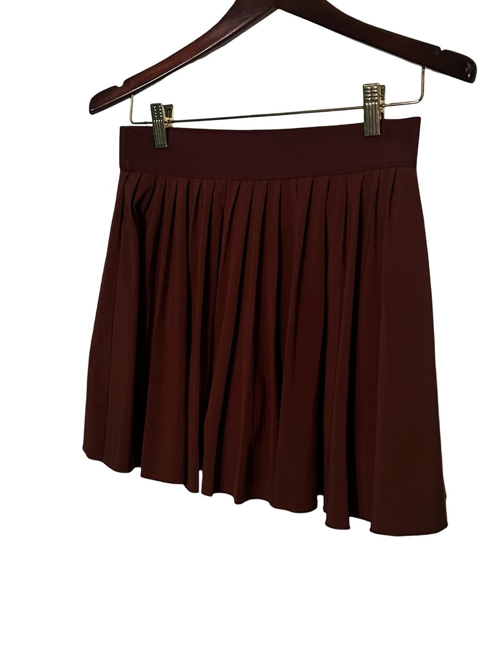 Women's Pleated Mini Skirt - brown